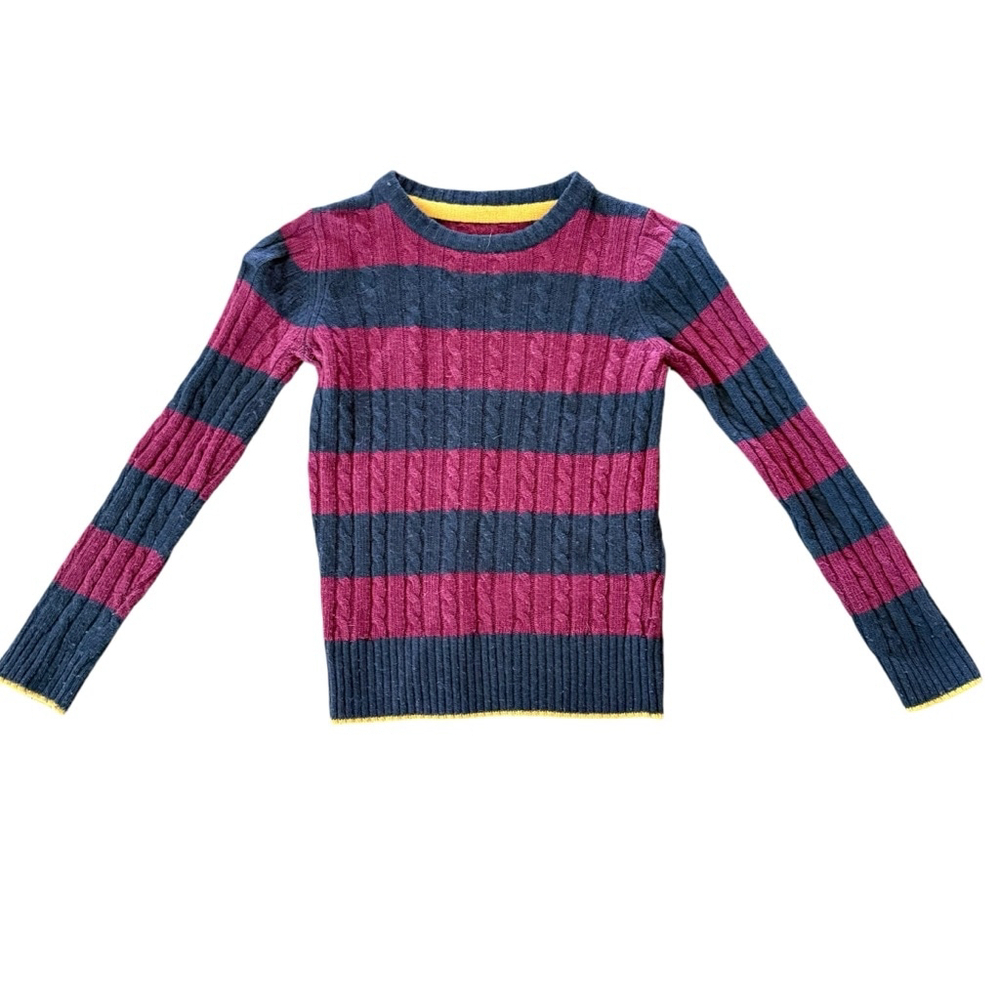 Mini Boden Lambswool Striped Boys Sweater Size 5-6yrs
